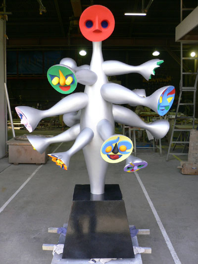 立体造形会社の日本美術工芸の補修「子供の樹」