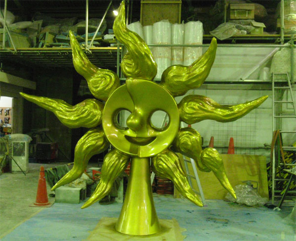 立体造形会社の日本美術工芸の補修「若い太陽」